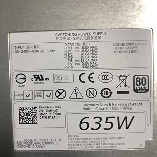 Fuente de poder 635W para Precision T5600 T3600 miniatura 5
