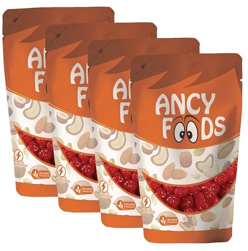 Image of Ancy Dried Cherries 1000 Grams (250 Grams X 4) - Juicy, Sweet and Chewy Snack Rich in Vitamins & Fiber | Loved by Kids, Travellers and Cooking Friendly Moms | Easy to Pack for Lunchboxes, Trips, or Decorating Cakes, Cupcakes, Ice-Cream and More | Ready to Eat Sweet Red Cherry