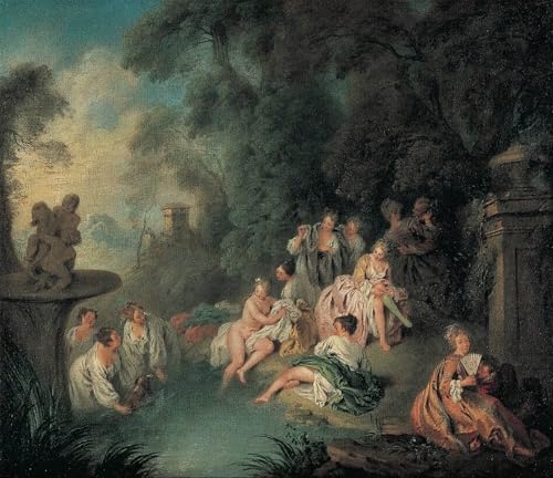 Cuadro de Jean Baptiste Pater: lienzo clásico Bagnanti de 60x90cm