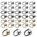 Produktbild 30 Stück Ledernieten D Ringnieten, Nieten Messingbolzen Schraubnieten Leder 8 MM Niet Stud mit Ring Nietbolzen Set für DIY Geldbörse Handyhülle Handtasche(Gold, Silber, Schwarz)