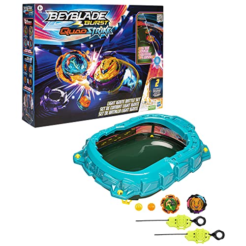 Hasbro F6780 - Beyblade Burst - Quadstrike - Battle Arena mit Licht und 2 Beyblades – Ansicht 2