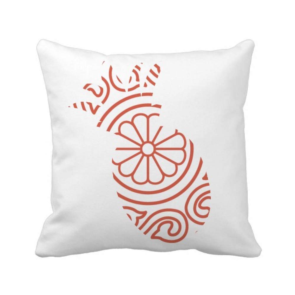Culture chinoise et motif ananas d'exception pour coussin haut de gamme