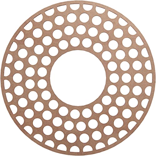 Ekena Millwork 22"OD x 8"ID x 3/8"T Fink Wood Fretwork Pierced Ceiling Medallion, Wood (Paint Grade)