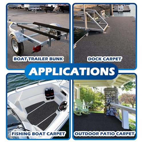 Prolee Boat Trailer Bunk Carpet,100ft x 12in Marine Trailer Bunk Carpet 25oz, Marine Carpet, Boat Carpet Waterproof, Trailer Bunk Padding for Boats, Jet Ski, 5/16 Inch Extra Thick - Thumbnail 6
