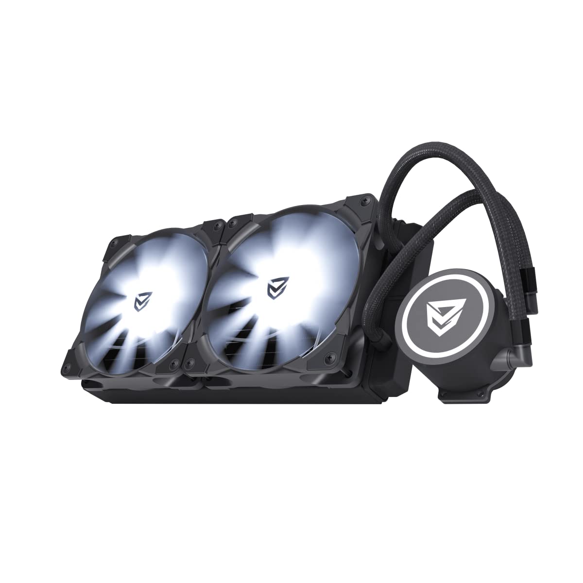 Nfortec Hydrus V2 240 White, Refrigeración Líquida 240mm, Incluye Radiador de Aluminio, Bomba de Alto Rendimiento, Compatible con AMD e Intel 12th Gen, Color Blanco