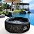 6-Person Octagonal Black Gold Inflatable Hot Tub: Portable Outdoor Spa with 130 Soothing Bubble Jets, Insulated Cover, 2 Filter Cartridges