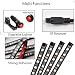 Nicetai Tiras LED Coche RGB Color de la Decoración 4pcs 22CM Luces...