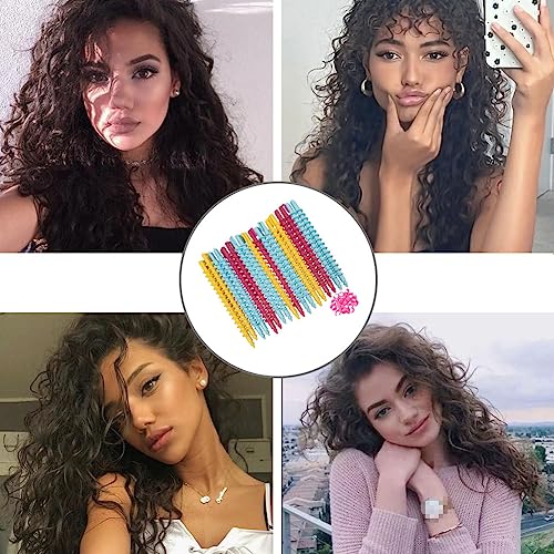 18 Pieces 7.3inch Spiral Hair Perm Rod Colorful Plastic Long/Medium Hair Barber Hairdressing Styling Curling Perm Rod No Heat Hair Curlers for Women Girls Most of Hairstyle (Random Color) - Image 4