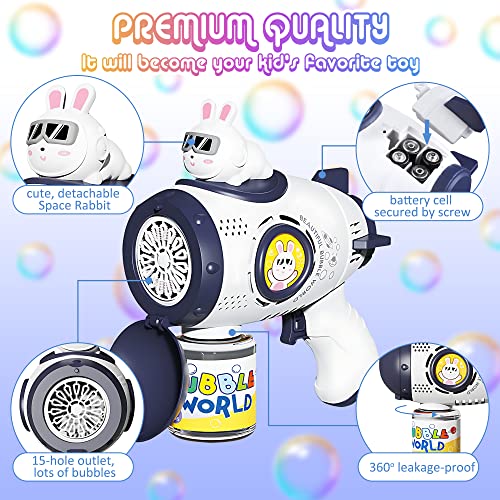 Bubble Gun, Bubble Machine Guns Bubble Toys For Toddler Kids Ages 4-8 8-12, Bubble Blaster Gun For Boys Girls Adult Outdoor Outside Wedding Birthday Party, Navy #TOP3