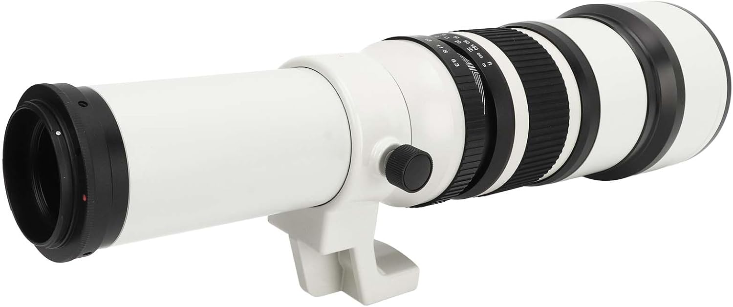 Rear view of the telephoto lens showing the T2 mount area