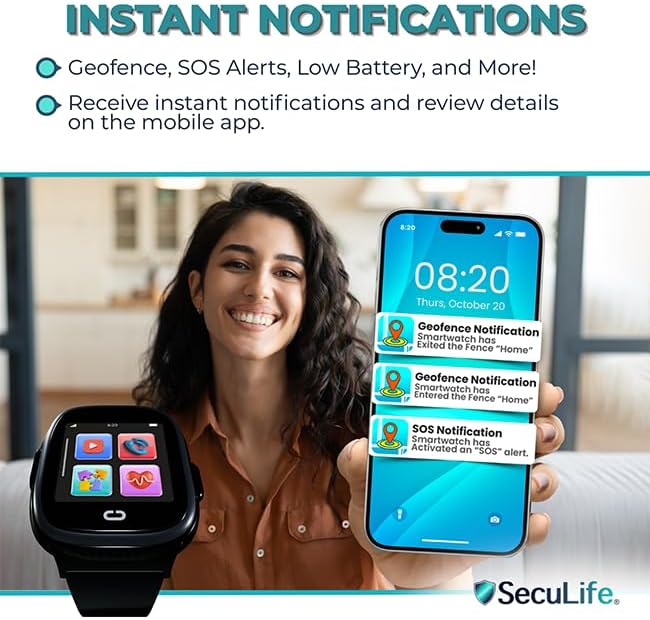 Miniatura 6 de Reloj para niños con rastreador GPS, llamadas bidireccionales, seguimiento en tiempo real y alertas SOS, reloj inteligente para llamadas y mensajes