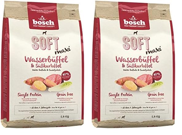 Bosch HPC Soft Maxi Wasserbüffel & Süßkartoffel, 2er Pack (1 x 2.5 Kg)