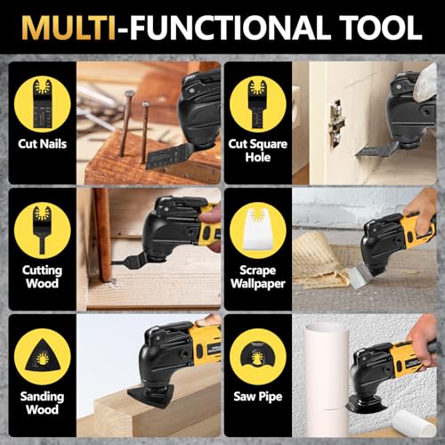 Outil multifonctions sans balais 20V avec 23 accessoires haute performance