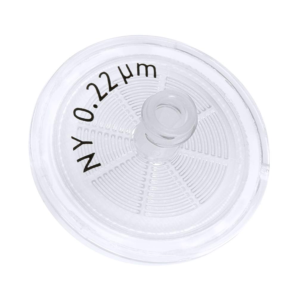 GVS Filter Technology, Filtro de jeringa, ABLUO, 25mm, Membrana NY, 0.22µm, alojamiento PP, 100/pc