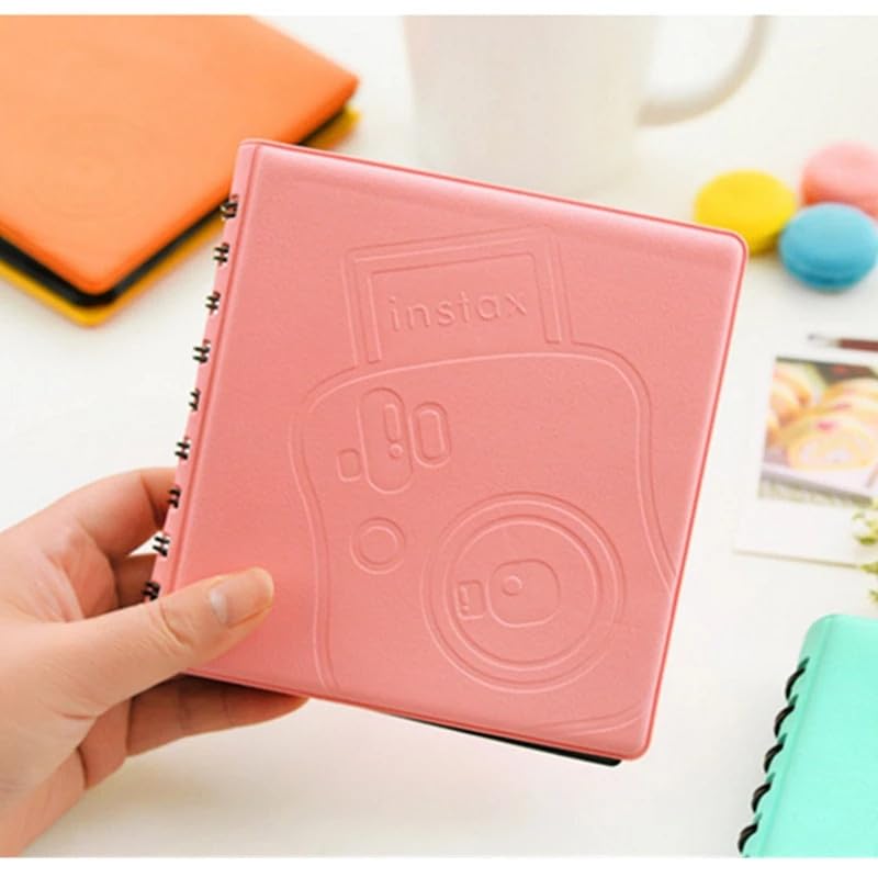 Álbum de Fotos Libro de Fotos, Álbum de Fotos con 68 Bolsillos, miniálbum de Fotos instantáneo, Estuche for Fotos de películas de 7, 8, 25, 50, 70 y 90(Purple)
