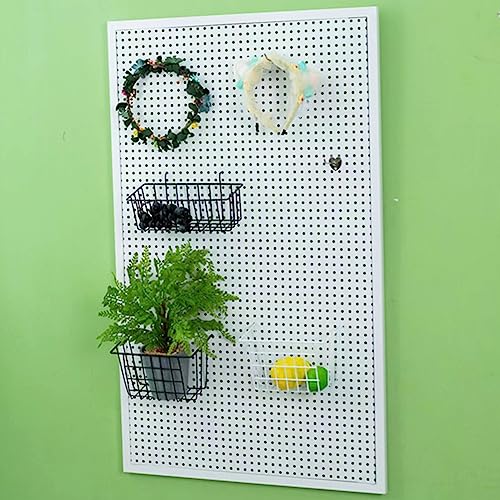 Panel organizador de montaje en pared con ganchos, tablero de clavijas de metal duradero para un almacenamiento óptimo en la oficina en casa y el taller