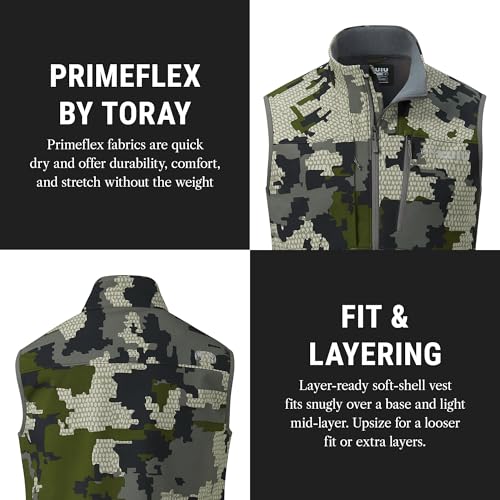 KUIU Guide PRO Vest – Wind & Water-Resistant Soft Shell Hunting Vest, Durable & Quiet with Fleece Lining for Cold Weather3