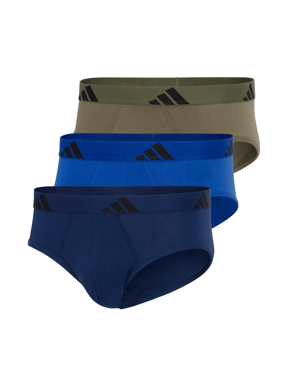 adidas Brief (3PK) Active Flex Cotton Comfortable Underwear, 901  Assorted, Small, 901 Assorted, S, 901 Assorted, Small
