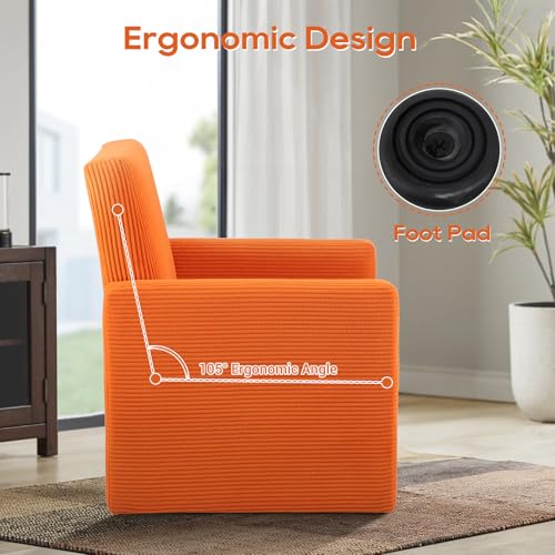 Sillón Plegable Corduroy Naranja miniatura 5