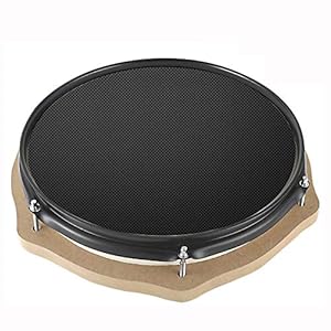 QLTY Domme Drum Practice Pad 12 inch, reticuleerde Drum Skin Drum Practice Pad, met domme Drum Bag en Drum Sticks, terug…