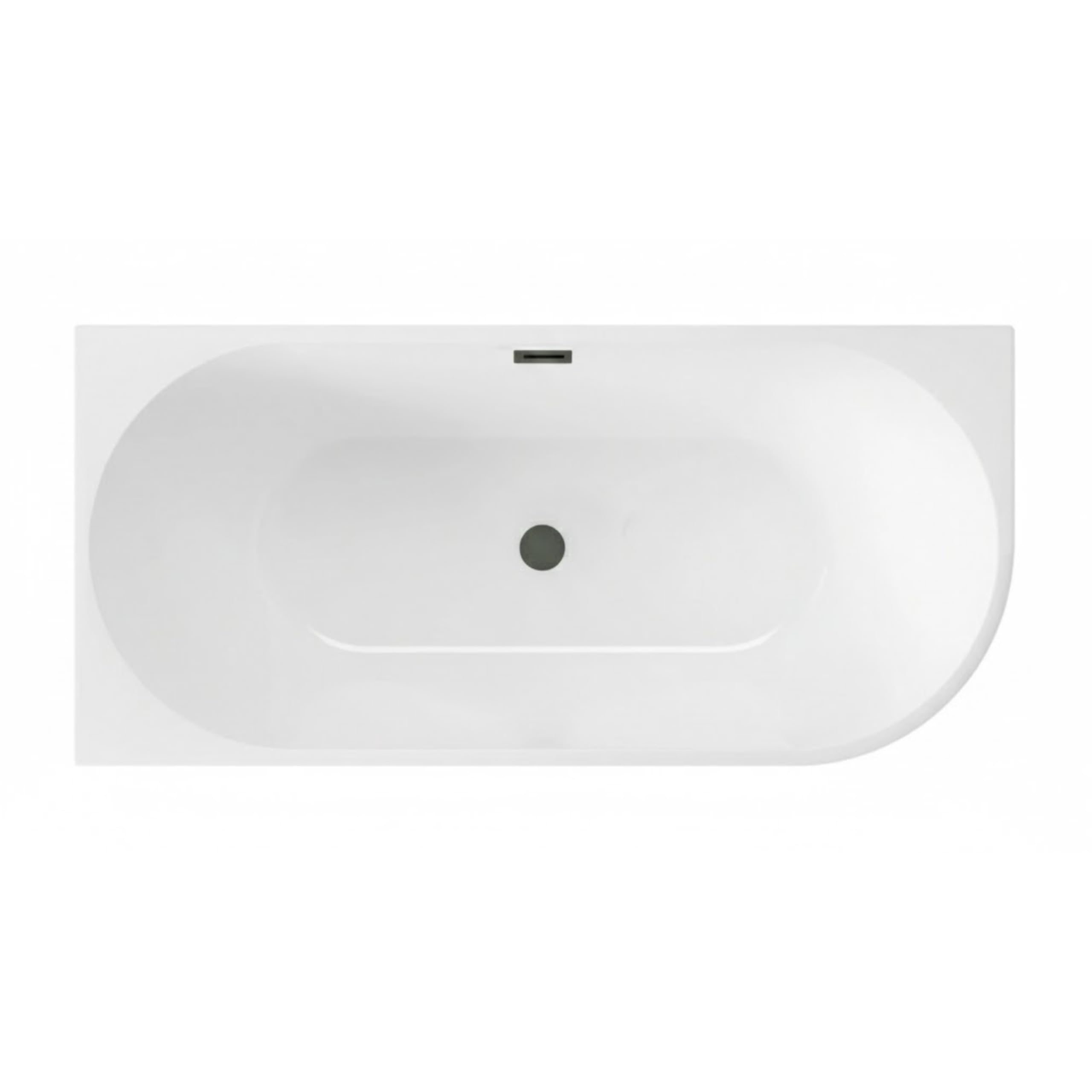 Baignoire îlot gauche 320 L - Design d’angle minimaliste avec bonde Click-Clack chromée - Baignoire d’angle îlot 170 x 80 cm, acrylique 3,5 mm pour meilleure rétention de chaleur - cadre acier