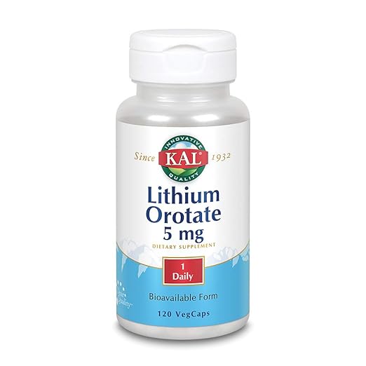 Kal Lithium Orotate, 120 Veg Caps