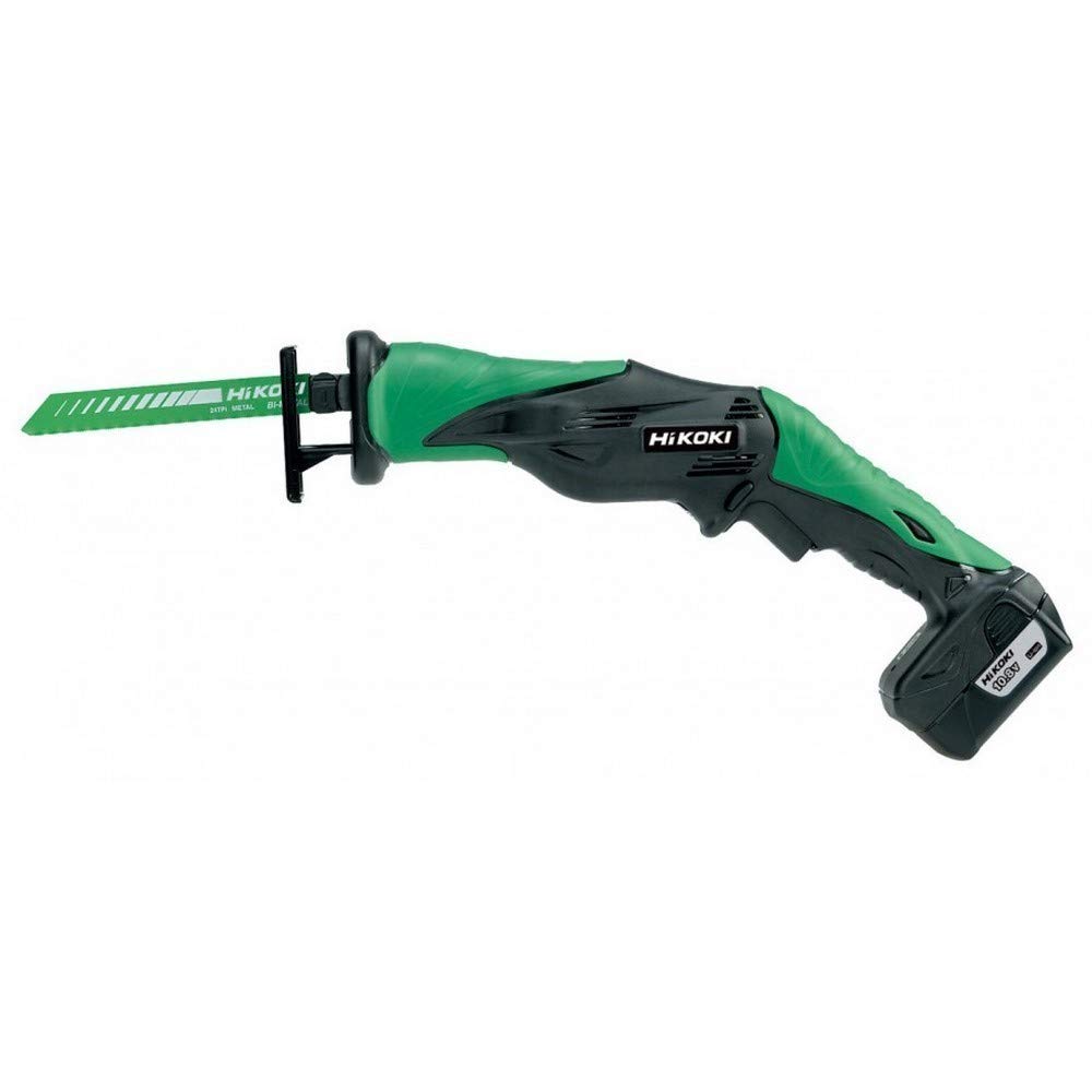 HIKOKI CR10DLWCZ - Sierra de sable a bateria 10.8V 1.5Ah velocidad 0-2100 rpm con bateria cargador y maletín CR10DL