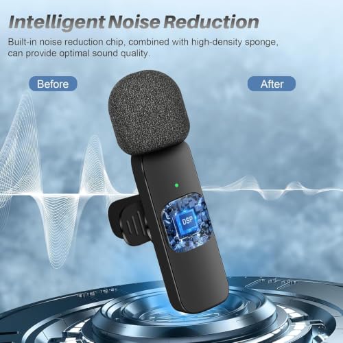 Image of DDLC K-35 Wireless Collar Mic Dual - 3.5mm Aux Jack Lavalier Microphone (2 Mics, 1 Receiver) for DSLR Cameras | YouTube | Interviews | BT Speakers | Omnidirectional Plug & Play Mic - Black Mic