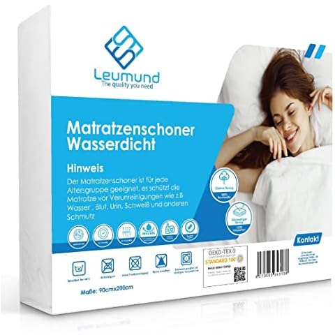 LEUMUND® Matratzenschoner 100x200cm | Atmungsaktive Matratzenauflage | Matratzenschutzbezug | Nässeschutz Cover