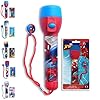 Spiderman, torcia a LED grande, per bambini, luce notturna super luminosa, per Natale, compleanno e ringraziamento, torcia in plastica, regalo per bambini dai 3 anni in su. Dimensioni: 16 cm