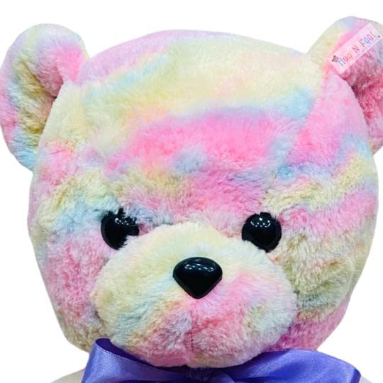 Image of HUG 'n' FEEL SOFT TOYS Super Soft Stuffed Teddy Bear Plush Toy Teddy Bear Cuddly Baby Soft Toy for Girls Birthday Gift Items (60 cm) Rainbow Teddy