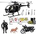 Click N' Play Military SWAT Elite Unit Rescue Helicopter 26 Piece Play Set with Accessories.