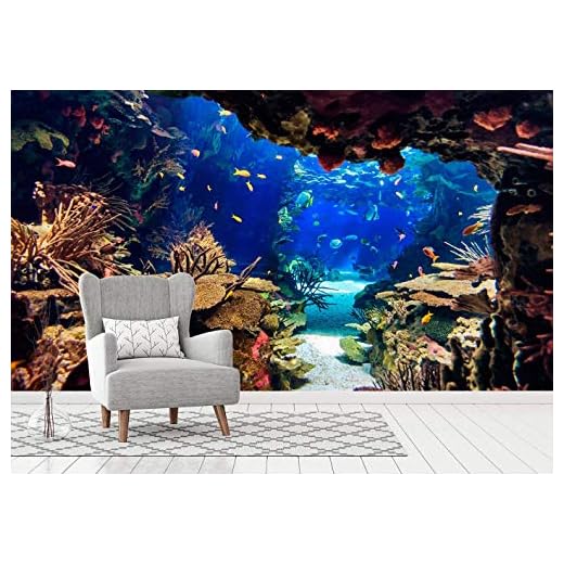 Fotomural Papel Pintado para Pared Fondo Marino | Fotomural para Paredes | Mural | Papel Pintado | Varias Medidas 100 x 70 cm | Decoración comedores, Salones, Habitaciones.