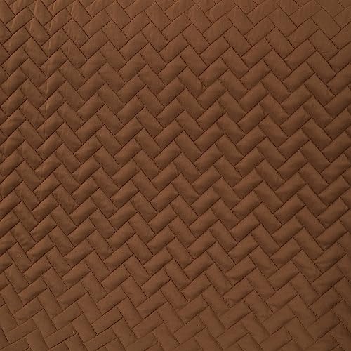 Ofixi Oversized King Plus 128"X120" Quilt Set 3 Pieces Extra Large King Size Bedspreads Lightweight Summer Comforter Reversible Coverlet Bed Cover For All Season, Brown #TOP7