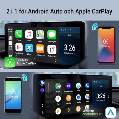 Ottocast Trådlös 2-i-1 CarPlay & Android Auto Adapter