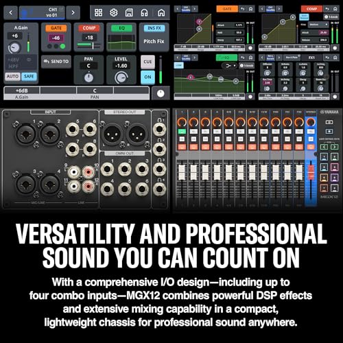 Image of Yamaha MGX12 18ch Digital Mixing Console, Dual USB-C Audio Interface, Includes Cubase Al, WaveLab Cast LE, Basic FX Suite and Steinberg Plus Software Bundle, White MGX12 W