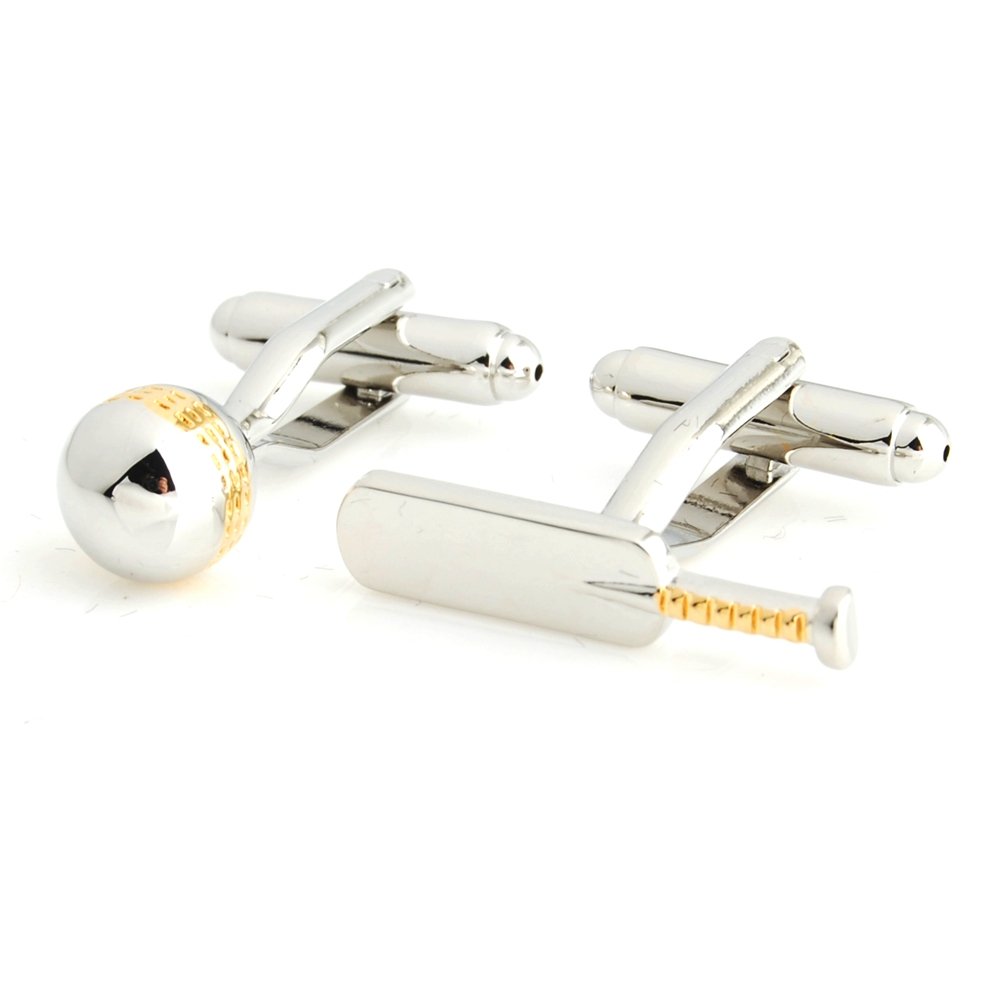 SS Cricket Bat and Ball Cufflinks for Men