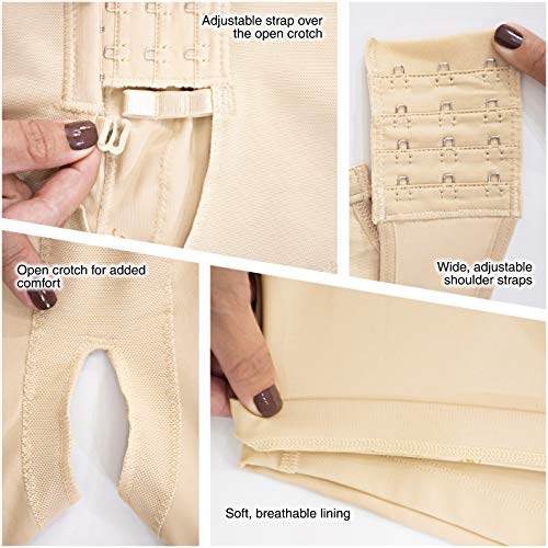 M&D 0061 Full Body Colombian Girdles For Men | Faja Colombiana Para Hombre Beige #TOP3