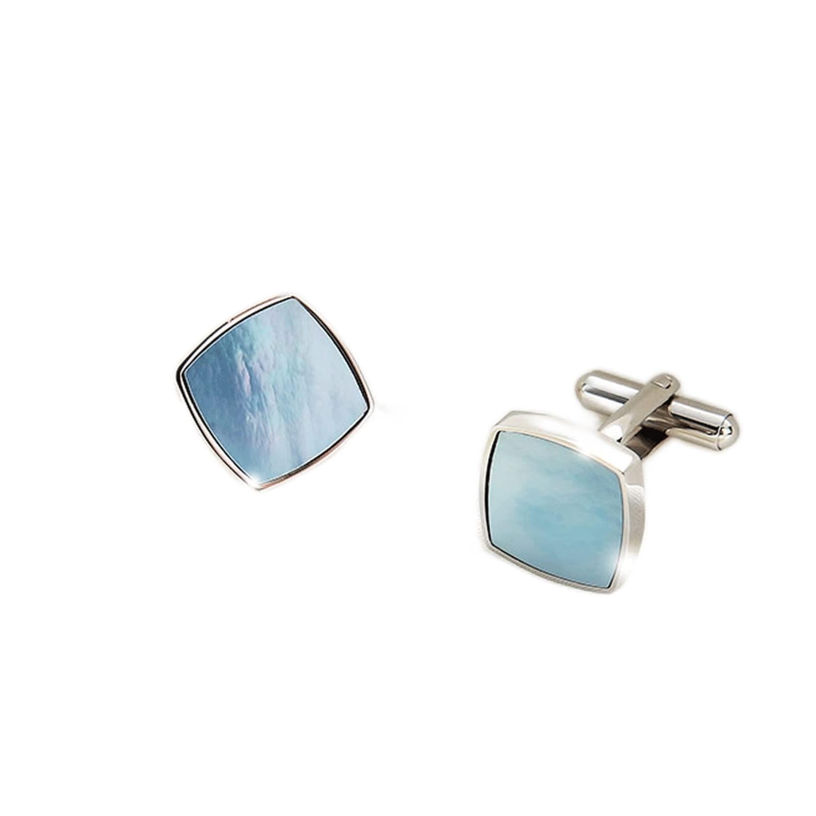 Gemelli da Uomo Gemelli Conchiglia Naturale Conchiglia a Farfalla Blu Confezione Regalo da Uomo Polsino per Camicia Gemelli per Abito da Camicia
