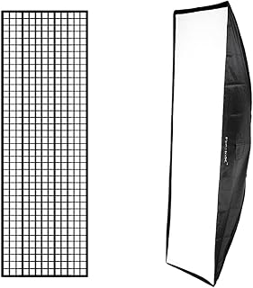 Fotodiox Pro 24x80in (60x200cm) Strip Softbox Kit - Standard Softbox with Eggracte Grid and Einstein Speedring (Designed for Paul C. Buff Einstein Flash Unit)