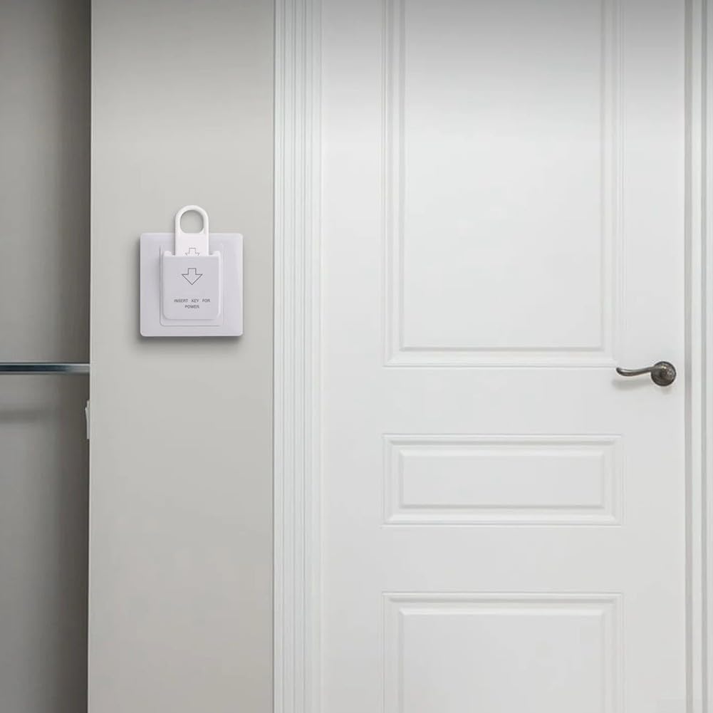 HpLive Interruttore magnetico per schede alberghiere a risparmio energetico, tipo 86, capacità 40 A, con 3 chiavi per il controllo di camere e dispositivi
