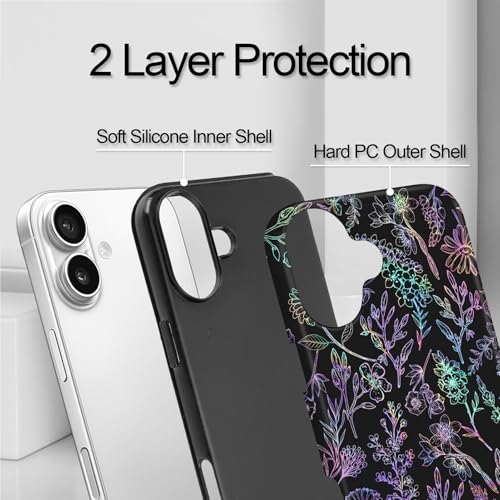 Coque iPhone 17 fleurie compatible MagSafe SOKAD mate antichoc - 3