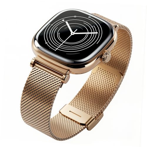 Image of boAt Chrome Ivory Smart Watch for Women, co-Designed with GIVA, 1.7 inch AMOLED Display, 1000 nits Brightness, Premium Metallic Build, Female Wellness Tracker smartwatch for Women (Rose Gold)