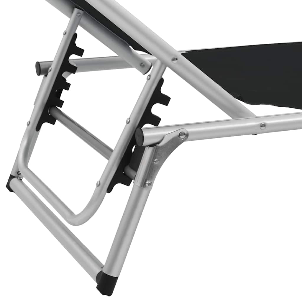 Składane leżaki 2-częściowe z dachem, aluminium i tekstylen
