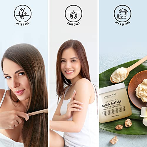 Majestic Pure Shea Butter - Raw Unrefined Premium Grade - Moisturizer For Dry Skin, Face, Body, Lips And Hair - Skin Care, Hair Care & Diy Recipes - For Men And Women - Packaged In Usa - 16 Oz #TOP4