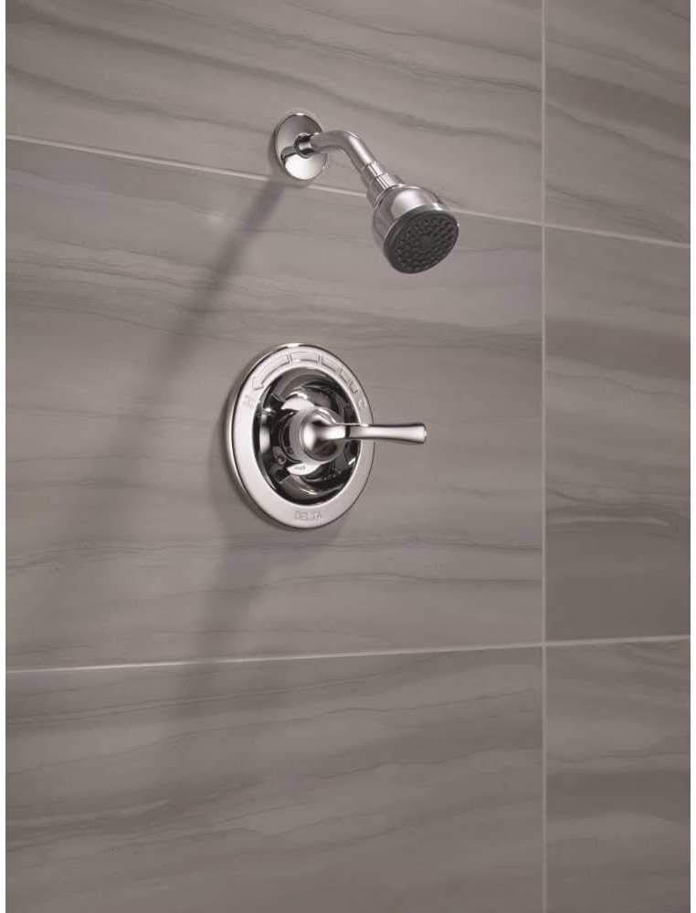 Delta B112900C Foundations Single-Handle 1-Spray Shower Faucet in Chrome (Valve Included)