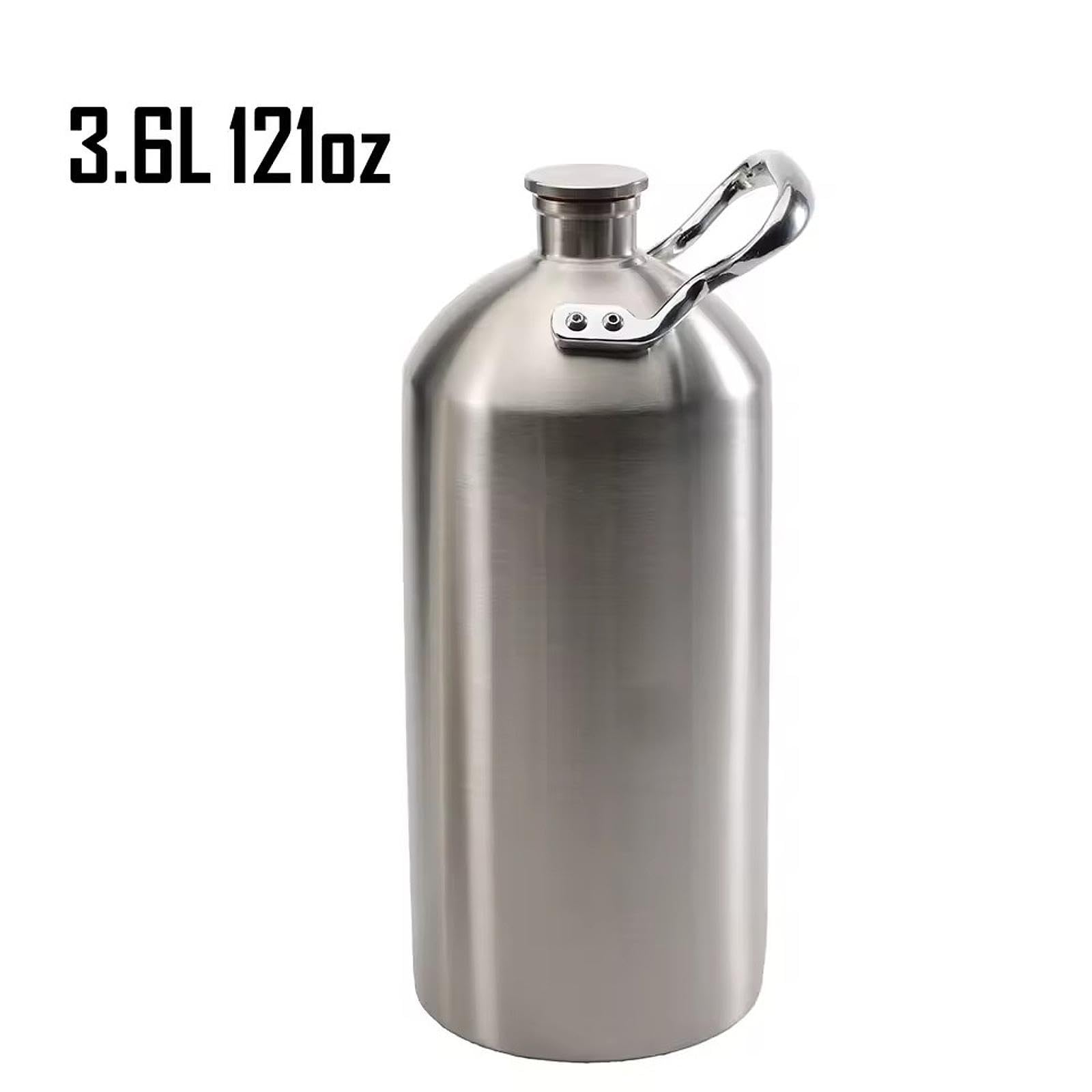 Barril de Cerveza de Acero Inoxidable 304, Kit de Accesorios para Elaboración Casera con Asa, Mantiene la Temperatura- 3.6l