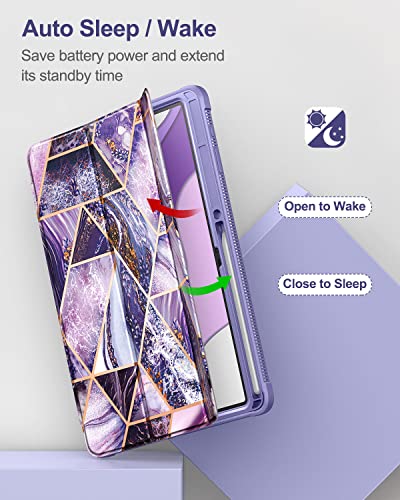 Onpint Case For Samsung Galaxy Tab S8 Plus 5G Case 12.4" 2022 & Galaxy Tab S7 Fe 5G Tablet Case 2021 & Galaxy Tab S7 Plus Case 2020, Full Body Protective Cover With Magnetic Trifold Stand #TOP4