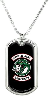 GRAPHICS & MORE Riverdale South Side Serpents Military Dog Tag Pendant Necklace with Chain