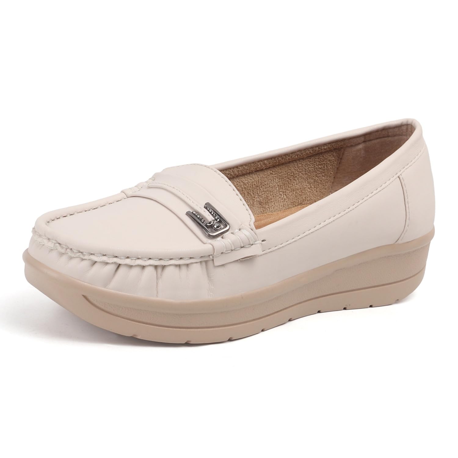 Women Comfortable Slip On Formal Loafer for Women | Stylish Fashion Moccasins Range | Cushioned Footbed Finish | Flexible | 1 Inch Heel Height| Formal Office Wear Shoe-image-30